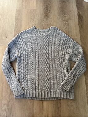 ALO Yoga Men's Cable Knit Sweater - Light Gray